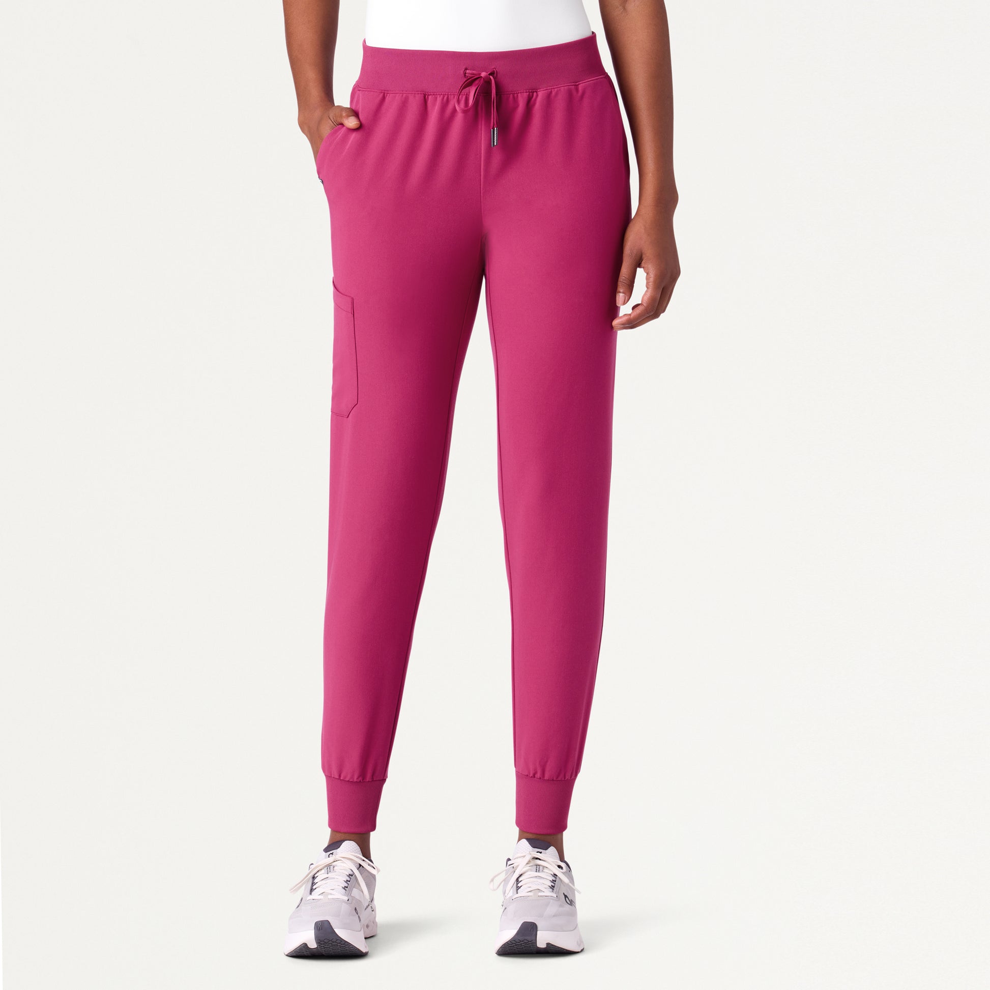 JAANUU Silex Knit-Waist Scrub Jogger Wild Berry - Get Scrubbed