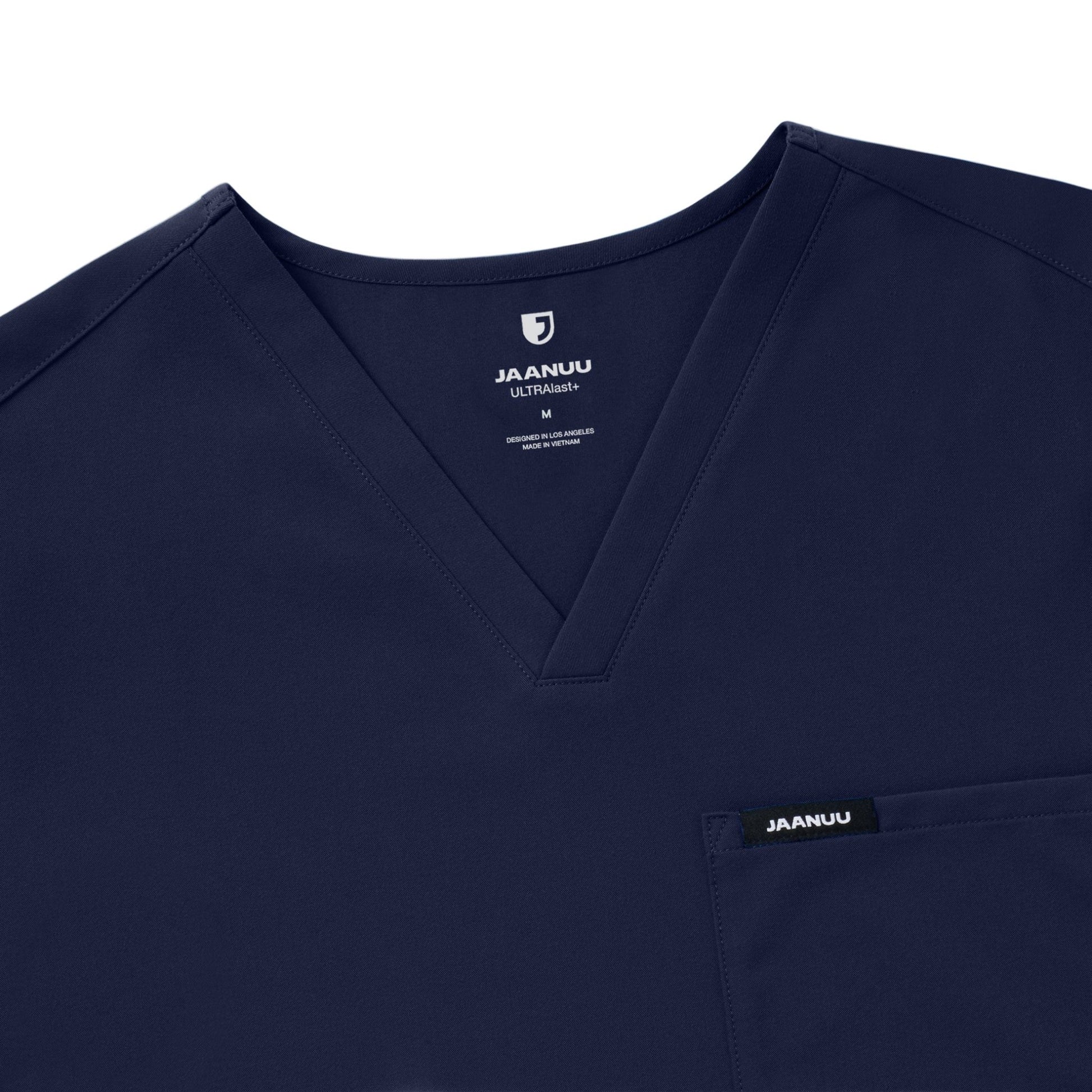 JAANUU Men's Holmes Everyday 1 pocket Scrub Top Midnight Navy - Get Scrubbed
