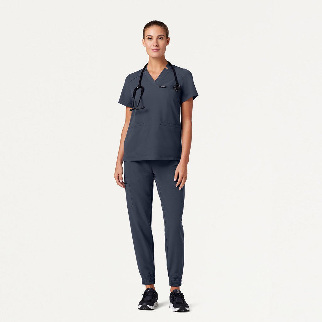 JAANUU Silex Knit - Waist Scrub Jogger Carbon Gray - Get Scrubbed