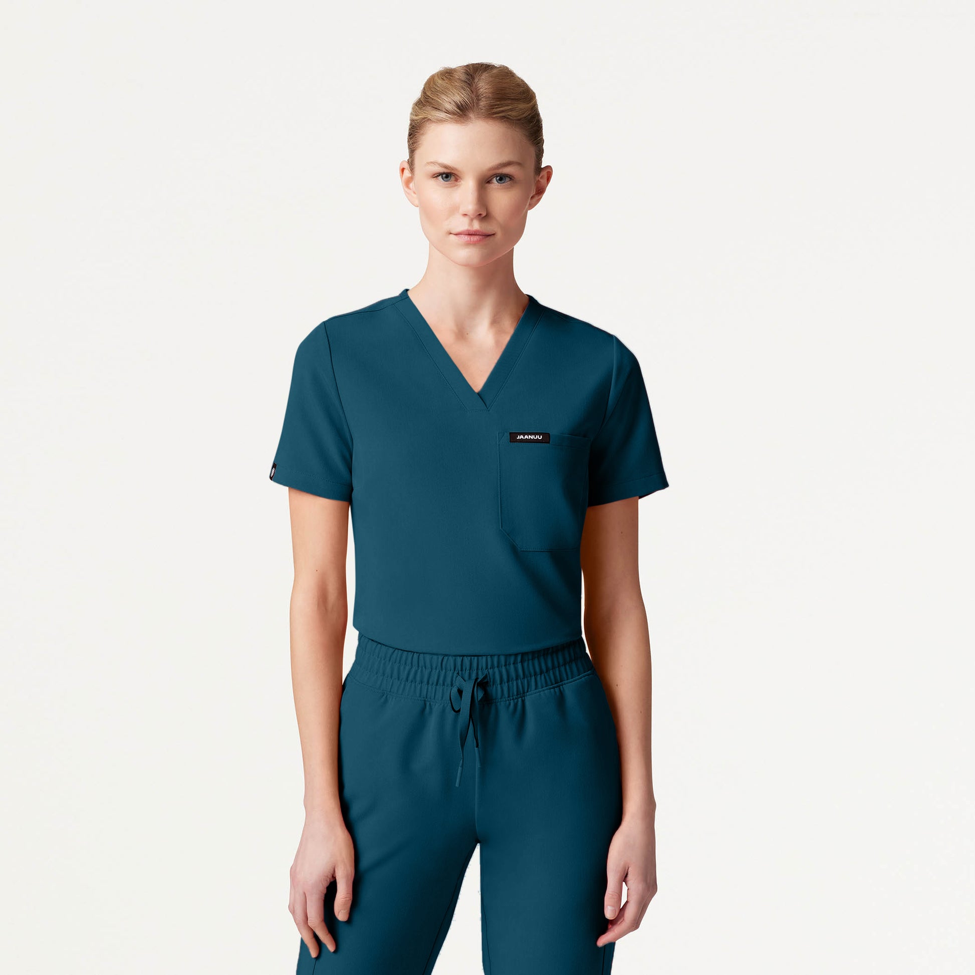 JAANUU Silex Knit - Waist Scrub Jogger Caribbean Blue - Get Scrubbed