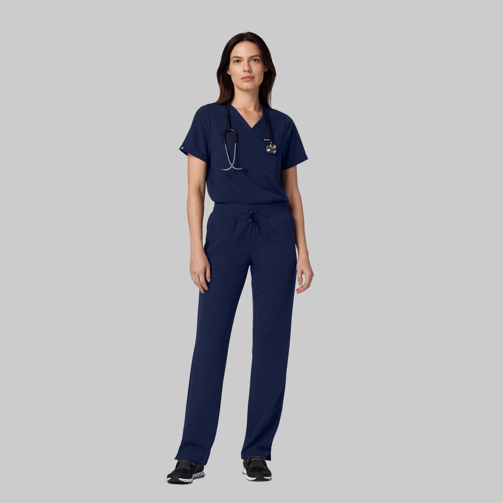 JAANUU Xenos Essential Knit - Waist Scrub Pant Midnight Navy - Get Scrubbed
