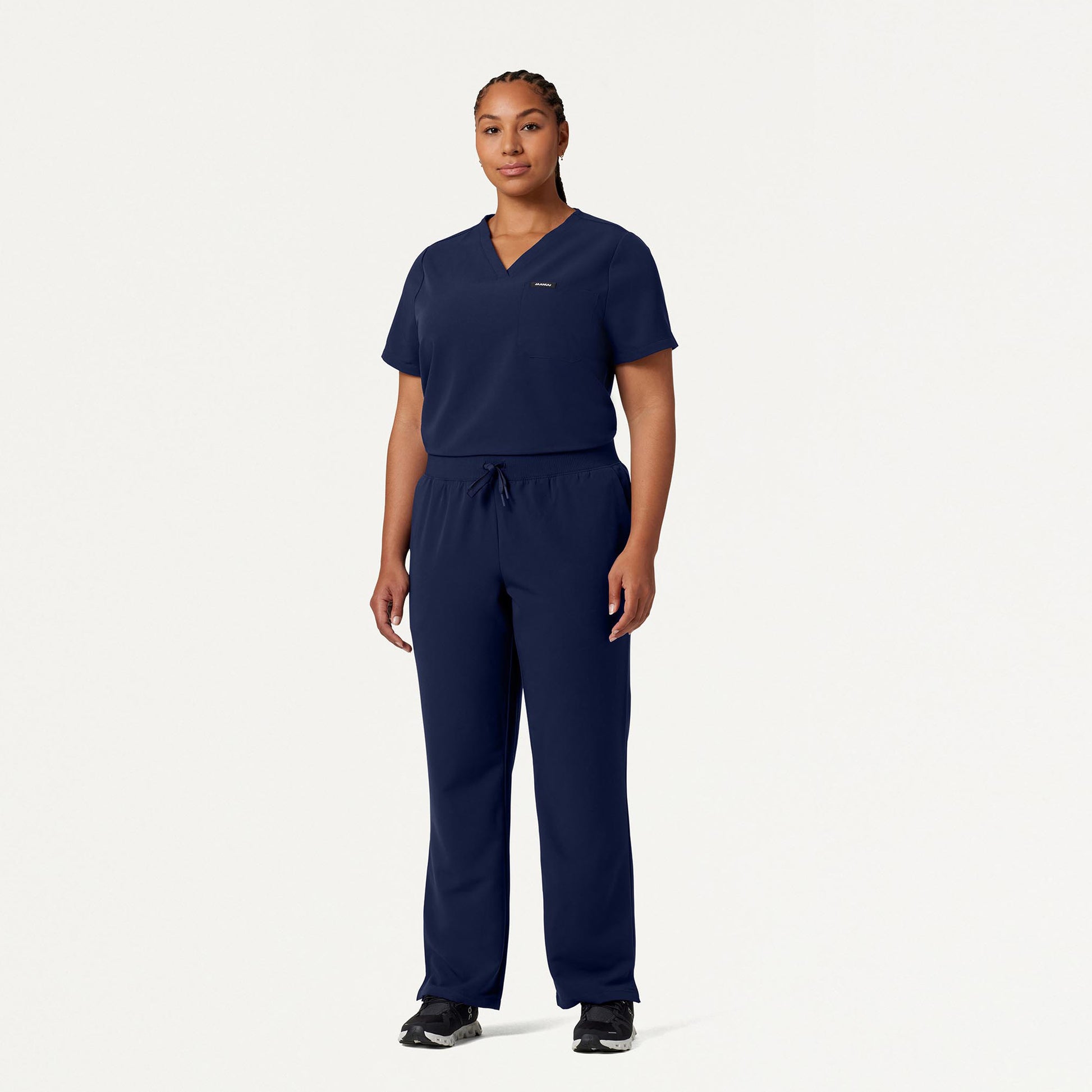 JAANUU Xenos Essential Knit - Waist Scrub Pant Midnight Navy - Get Scrubbed