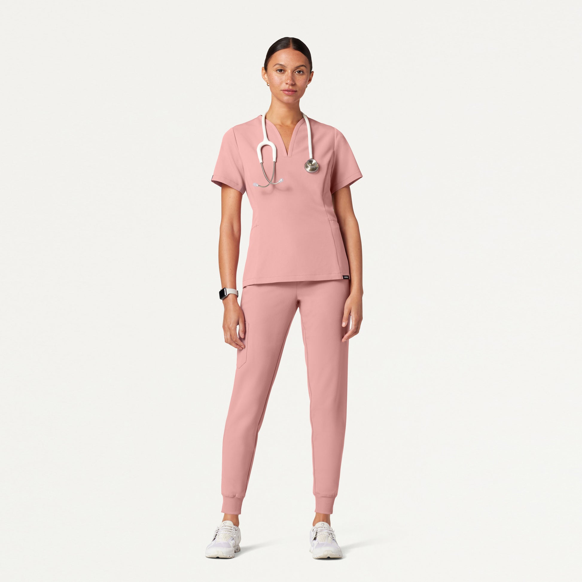 JAANUU Silex Knit - Waist Scrub Jogger Mauve - Get Scrubbed