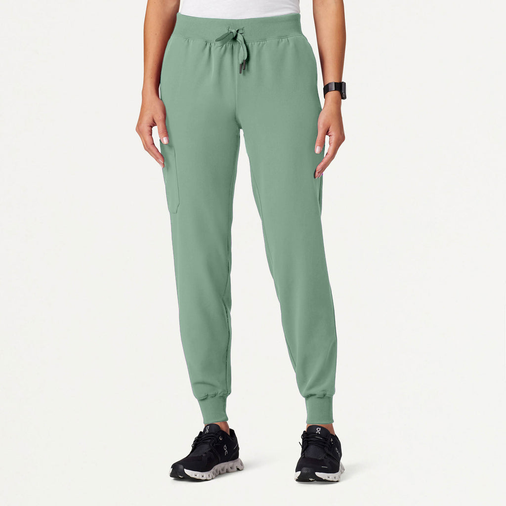 JAANUU Silex Knit - Waist Scrub Jogger Sage - Get Scrubbed
