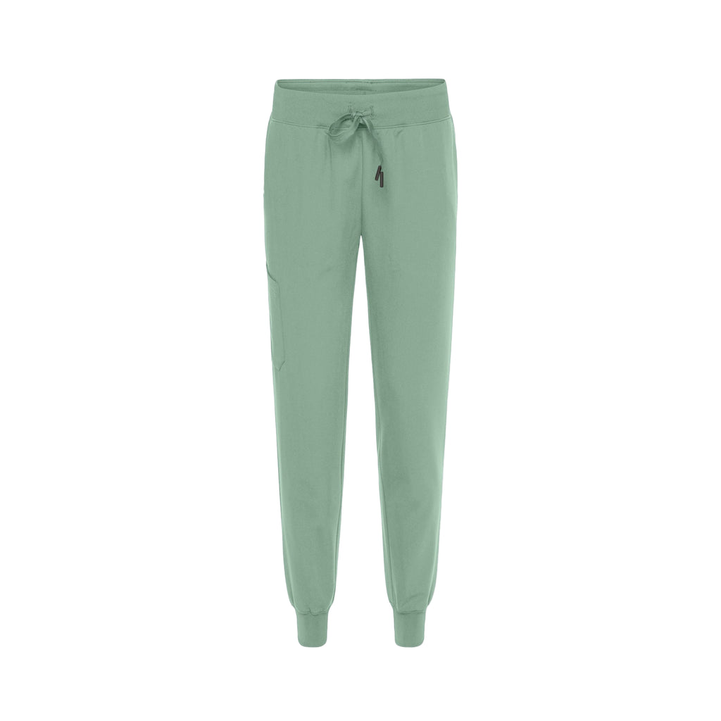 JAANUU Silex Knit - Waist Scrub Jogger Sage - Get Scrubbed