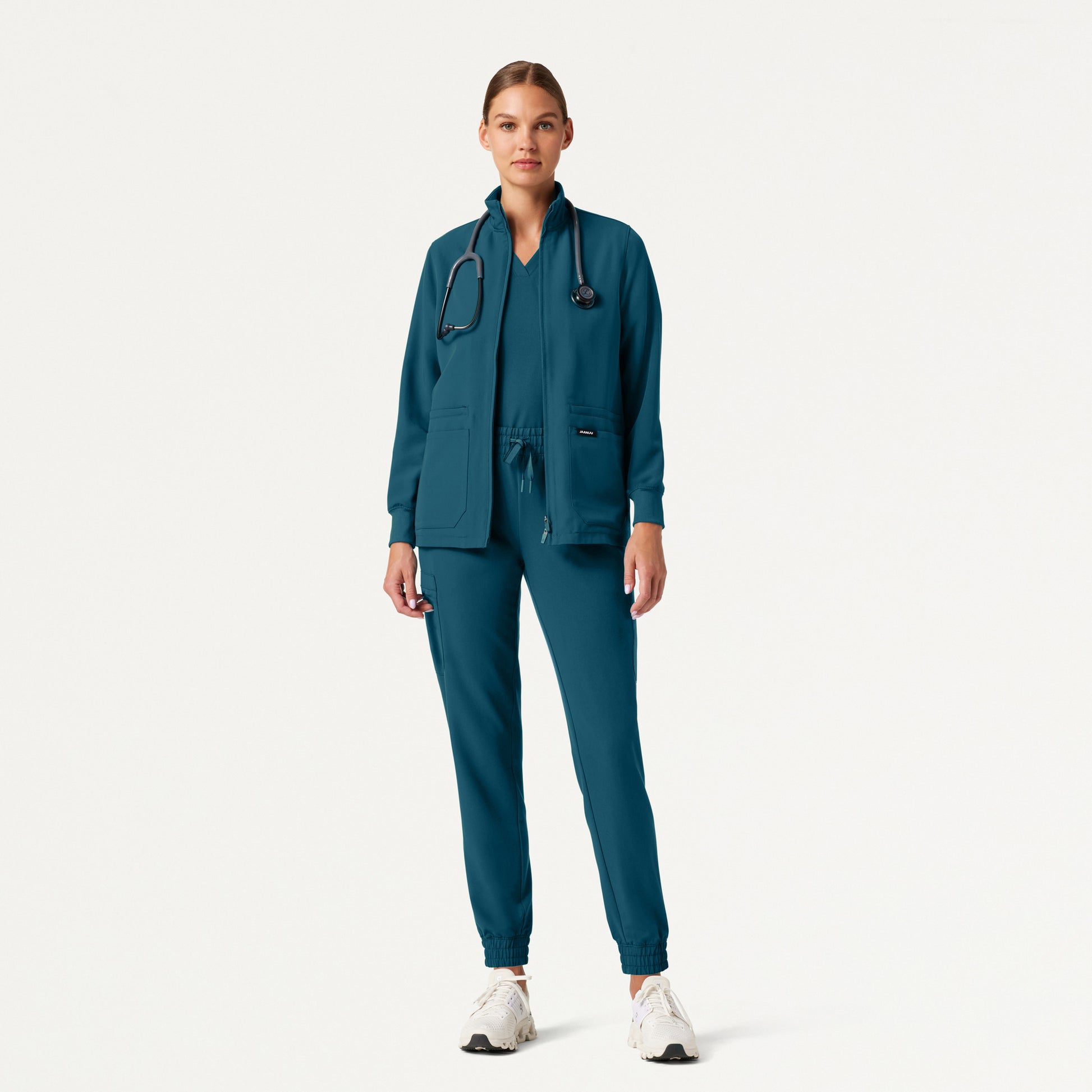 JAANUU Silex Knit - Waist Scrub Jogger Caribbean Blue - Get Scrubbed
