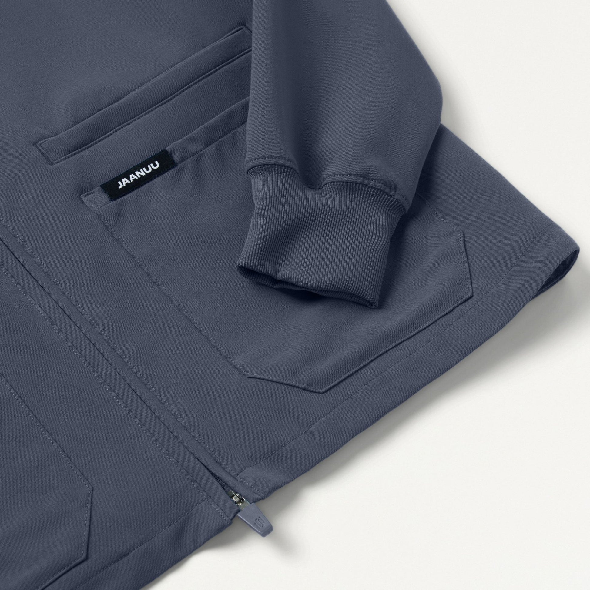 JAANUU Ceri Essential 6 - Pocket Scrub Jacket Carbon Gray - Get Scrubbed