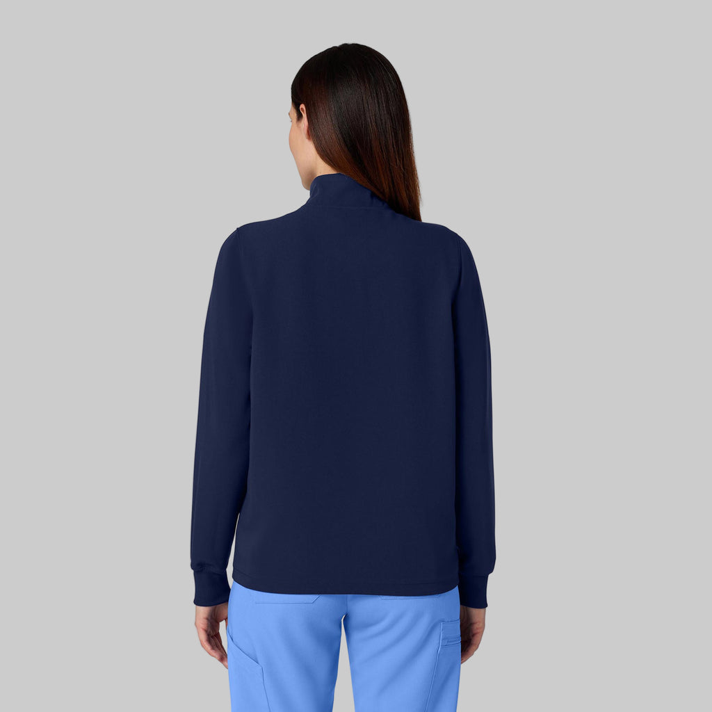 JAANUU Ceri Essential 6 - Pocket Scrub Jacket Midnight Navy - Get Scrubbed